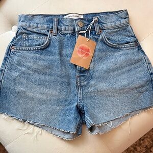 Reformation Women's Blue Denim Shorts size 24